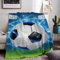 Fußball Kuscheldecke für Kinder, Kinderdecke 3D Fußball-Muster Flanell Fleece Decke, Sofadecke Tagesdecke TV Decken,Weich Warm Flauschig Wohndecke für Mädchen Jungen (Football 01, 150 x 200 cm)