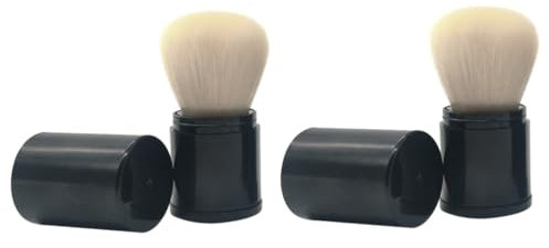 Baluue 2stücke Portable Telescopic Blush Brush Praktischer Kosmetikpinsel Für Puder Feinen Synthetischen Borsten Für Tägliche Und Professionelle Anwendungen Für Und Mädchen