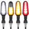 Kinstecks 4 x Motorrad-Indikatoren, Blinker, Tagfahrlicht, Rücklicht, Bremslicht, 12 V, für Motorrad, Scooter, Quad, Cruiser, Off Road