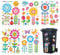 Sxutop 10 Sheets Wheelie Bin Flower Stickers Flower Dustbin Sticker Self Adhesive Wheelie Bin Stickers Butterfly Hummingbird Insect Pattern bin Decorative Sticker for Bins Fridge Doors Wall
