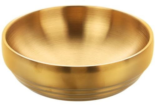 Decorative Bowl - 7.4 Inch Golden Stainless Steel Storage Bowl for Keys and Home Decor Stylish Jewellery Dish for Any Room