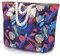 Lekespring Strandtasche Damen Groß mit Reißverschluss, Badetasche XXL Familie Saunatasche Reisetasche Beach Tote Bag für Strand Reisen Einkaufen u.Sport (Tropische Pflanzen)