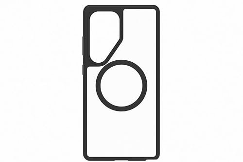 Samsung Otterbox React Magnet Case für Galaxy S25 Ultra, Handy-Hülle mit Magnet zum Anbringen von Gadgets, Qi2-Charger kompatibel, weiche Griffkante, Schutz, Schwarz-Kristall
