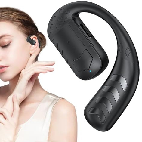 Whnbuij Cuffia singola a dente blu – Auricolare singolo wireless, auricolare | auricolare con microfono a cancellazione del rumore impermeabile senza fili cuffie in-ear per guida