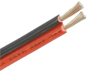Reines Kupferkabel, 2-polig, Wechselrichter-Verlängerungskabel, Rot/schwarz, 2-adrig, Flaches Elektrisches Kabel, 8 10 12 14 AWG, For Solaranlage, Batterie, Auto(5m,8AWG 2x8mm2)