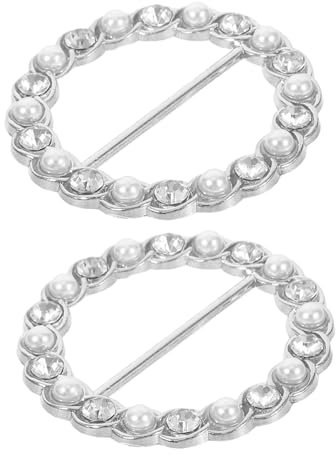 Housoutil 2 Stück Schalschnalle Schal Ringe Schalring Für Damen Hemdenkorsett-clip Für Damen Schalkreisring Modeschalringschnalle Kristallschalringe Großer Schalring Silver Zirkon