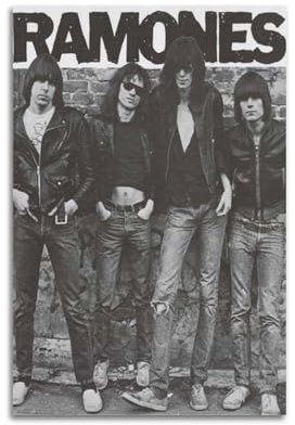 HPVCGRF Ramones Poster, Vintage-Wandkunst, Leinwand, ästhetisches Poster, Musik und Filme, dekoratives Gemälde für Wohnzimmer, Schlafzimmer, 30 x 45 cm, ungerahmter Stil
