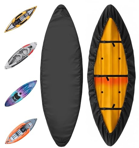 MospdyGear 3.1-3.5m 600D Thickened Canoe Cover, Waterproof Boat Cover, Sun Protection , Dust ,Suitable for Kayaks, Canoes and Paddleboards