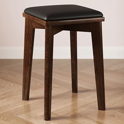 Moderner schwarzer Make-up-Hocker, hochelastischer Schwamm, weich gepolstert, Schminktischstuhl für Make-up, stilvoll und bequem