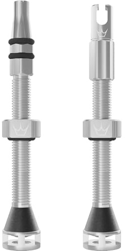 Peaty's Holeshot Fast Flow Tubeless Ventil - Hochdurchfluss-Design mit Anti-Verstopfungsfunktion für Dichtmittel, Schnelle Reifenmontage, 7075-Aluminium, MTB-kompatible Fahrrad Ventile, 60mm Silber