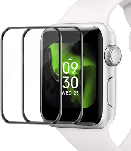 Cable Leader 2 Stück Schutzfolie für Apple Watch Series 4/5/6/SE 40mm, Ultradünne Blasenfrei Kratzfest Apple Watch 40mm Schutzglas, HD Anti-Fingerabdruck iWatch SE 40mm Displayschutz