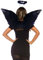 LEG AVENUE 2065 - 2pc. Engel-Set, schwarz, Damen Karneval Kostüm Fasching