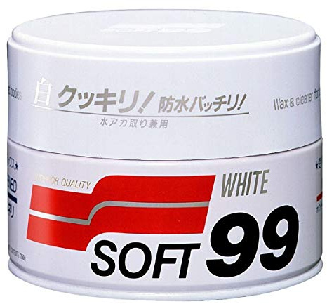 Soft99 White Wax, Hartwax für weiße und helle Lacke 350g