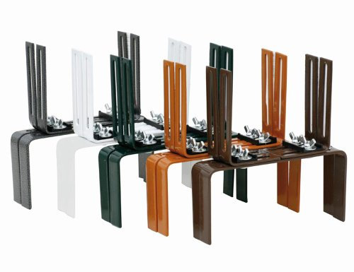 Siena Garden 10 Stück Blumenkastenhalter H-Form weiß, für Brüstungen