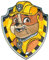 PAW PATROL RUBBLE - Aufnäher, Bügelbild, Aufbügler, Applikationen, Patches, Flicken, zum aufbügeln, Größe: 7 x 6 cm