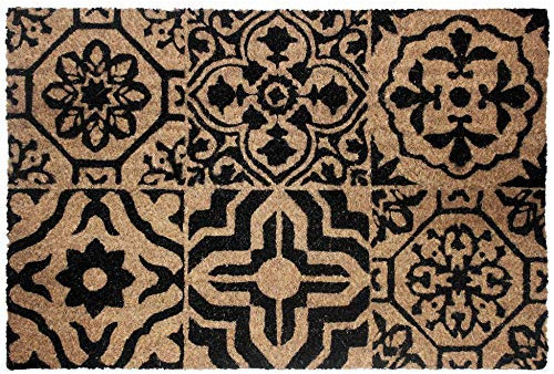 Déco Tapis Lisbonne Paillasson Rectangle 40 x 60 cm Coco Imprime Lisbonne, Matériel Synthétique, Multicolore, 60x40 cm