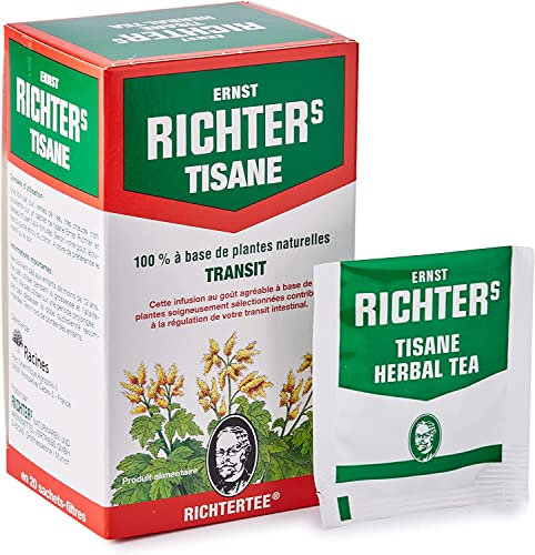 RICHTER Tisane 100% à base de plantes naturelles Transit, 20 sachets 40 g, lot de 10