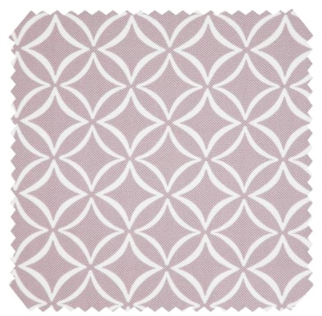 novely® HANAU Evita - Dekostoff mit Kreisen-Rauten-Print - Robuster Möbelstoff - Pflegeleichte Meterware 1lfm | Farbe: 28 Altrosa