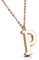 Bungsa BUCHSTABE P Kette Rosegold - BUCHSTABEN-ANHÄNGER P Halskette in Rosegold - Alphabet Kette rosé - aus Edelstahl - Schmuck für Damen, Kinder & Herren