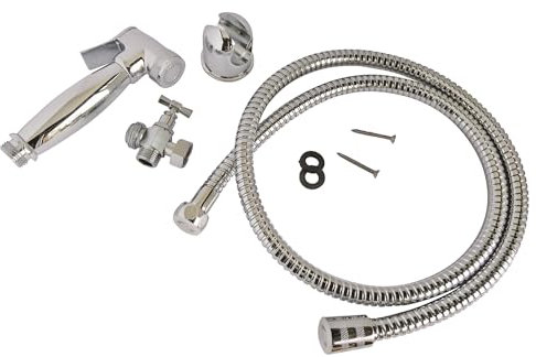SOMATHERM FOR YOU, Kit hygiène WC complet : robinet 3 voies, douchette laiton chromé, flexible 1,2m et support mural Installation facile pour un confort optimal et une hygiène parfaite