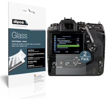dipos 2x Displayschutzfolie 9H matt für Olympus OM-D E-M1X | Antireflex, entspiegelnd, bricht und splittert nicht, kein Echtglas, Anti-Shock, kratzfest, blasenfrei, selbstklebend