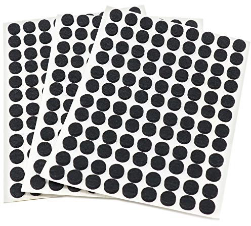 Adsamm® / 324 x Selbstklebende Filzgleiter/Schwarz/ø 10 mm/Rund/Möbelgleiter aus Filz mit 3.5 mm Stärke/Möbel- und Bodengleiter