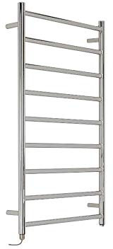 Milano Esk 300W Chrome Straight Bar Stainless Steel Electric Heated Towel Rail - 1000mm x 600mm