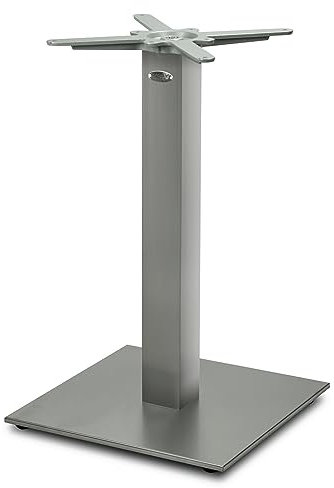 Dublino Tischgestell Tischbein Edelstahl | Premium | PD7088inox | INOX | Esstisch | Höhe 73 cm | 21,5 kg | Bodenplatte 45x45 cm | max. Tischplattengröße 90x90 / Ø 110 cm
