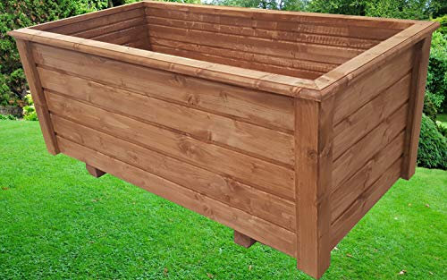 SchwibboLa Pflanzkasten Hochwertiger ClassiV lasiert Außenmaße 120 x 40 x 40 cm Blumenkasten Hochbeet Pflanztrog Nr. PK-1181-A47, Holz