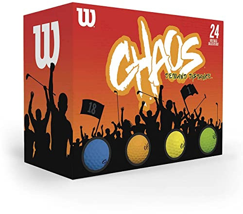 WILSON Chaos 24 Golfball-Set, Mehrfarbig