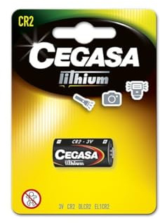 CEGASA Lithium-Batterie CR2, 3 V, FT BL1, Schwarz, Standard