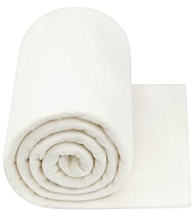 PLANTIONAL Natural Cotton Batting for Quilts: 47-Inch x 59-Inch Light Weight Purely Natural All Season Quilt Batting for Quilts, Craft and Wearable Arts