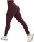 RIOJOY Scrunch Butt Leggings Damen High Waist Seamless Push Up Booty Leggins Hose für Sport Yoga Fitness Gym Workout, Weinrot S