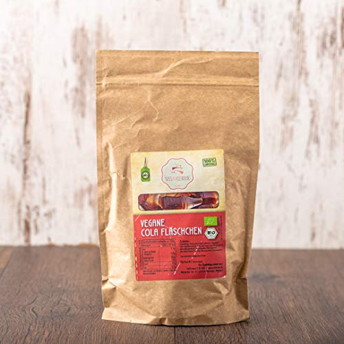 süssundclever.de® Bio Cola Flaschen | vegan | zuckerreduziert | 1,0 kg | Fruchtgummi | plastikfrei und ökologisch-nachhaltig abgepackt