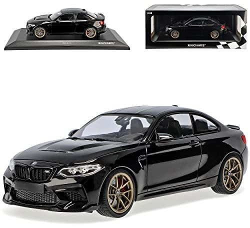 alles-meine.de GmbH B*M*W 2er F22 M2 CS Coupe Schwarz Modell Ab 2013 Version 2019-2021 1/18 Minichamps Modell Auto mit individiuellem Wunschkennzeichen