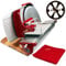 Berkel Aufschnittmaschine – Schneidemaschine Home Line 250 Plus in rot – Neues Modell + 100% handgefertigtes Schneidebrett Unikat