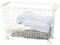 YAMAZAKI Home Kleiner rollender Wäschekorb aus Metall mit Rollen und Griff, Stahl, Einheitsgröße, Weiß