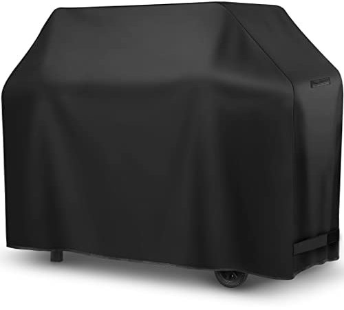 CGZZ Housse de Barbecue à gaz de 147,3 cm, Oxford 600D FBBric pour Barbecue Weber Genesis Char-Broil Nexgrill, Robuste, résistante aux intempéries, aux UV et à la décoloration