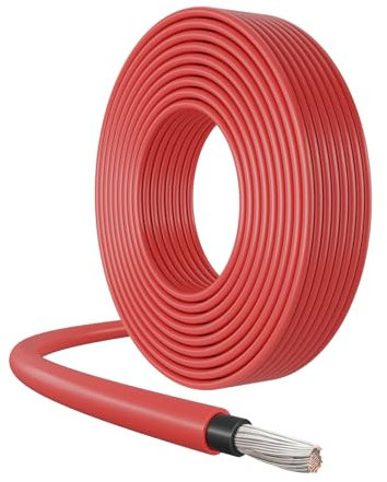 FIRMERST Solarkabel 6mm² für Photovoltaikanlagen rot 50 Meter
