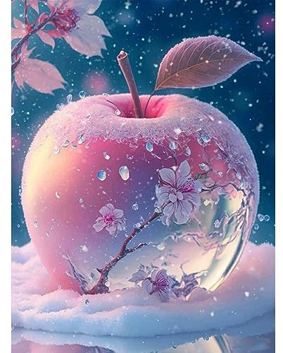 ZephyrHome 5D Diamond Painting Set für Erwachsene - Kristallapfel Vollbohrer Diamant Malerei - DIY Diamond Painting Bastelset für Wohnzimmer und Schlafzimmer - Wanddeko (30x40cm)