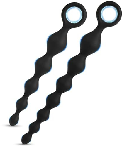 BDSMLOVE Analplug Silikone für Frauen Männer,2 PCS Buttplug Analkugeln Analkette Plugs Sexspielzeug Analspielzeuge,Sex Spielzeug für die Frau extrem hart,Sexspielzeug für Paare extrem sex