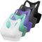 HBselect Sport BH Bustier Damen Bralette Nathloser mit Polstern Sportbekleidung Baumwolle ohne Bügel atmungsaktiv Joggen Yoga Jumping Fitness Schwarz Grau Weiß Lila Grün L
