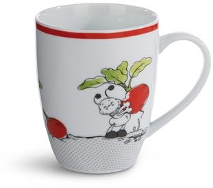 NICI 49450 Tasse Ameise Enzi 310ml 8x10cm weiß mit Banderole - Teetasse Kaffeetasse Porzellantasse Henkeltasse Mug mit Henkel für Kalt- und Heißgetränke - Tolle Geschenkidee