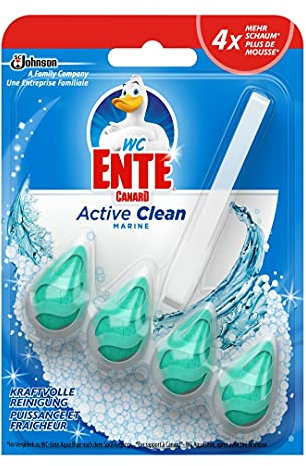 WC-Ente Active Clean WC Duftspüler-Einhänger, WC Reiniger, Ocean Wave, Marine-Duft, 38,6 g (Packung mit 2)