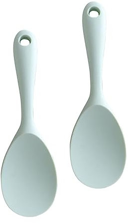 Zerodeko 2piezas Cuchara De Arroz De Silicona Resistente Al Desgaste Práctica Espátula Para Arroz Para Cocinar y Servir