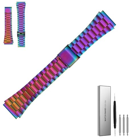 MGHN Edelstahl-Uhrenarmband, 18 mm, Metallarmband, Schnellverschluss, Sportarmband, Ersatzarmband(Color:Seven A)