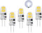 G4 LED Lampen,G4 Led 12V AC/DC Kaltweiß 6000K Birnen,160LM Led Leuchtmittel G4,Kein Flackern,1.5W Ersetzt 15W Halogenlampen,kleine LED Stifsockellampen,für Dunstabzugshaube für die Küche,5er Pack