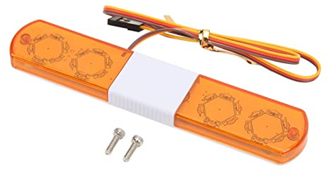 Ausla Rc Led Beleuchtung RC Polizei Licht Simulation Lampe, 4 Modi Multi Funktion Polizei Alarm Licht für 1/8 1/10 Fernbedienung Auto, (YELLOW)