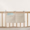 Babybett Aufbewahrungstasche aus 100% Baumwolle Musselin, für das Beistellbett, Babybett, Kinderbett. Ideal zum Verstauen von Windeln, Schnullern (Beige)