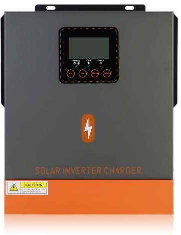 PowMr 1000W Solar Hybrid Wechselrichter, Eingebauter 40A MPPT-Ladegerät 12Vdc auf 230Vac Reine Sinus Welle Off Grid Solar Wechselrichter, Max PV 600W/DC 150V Input für 12V Blei-und Lithiumbatterien